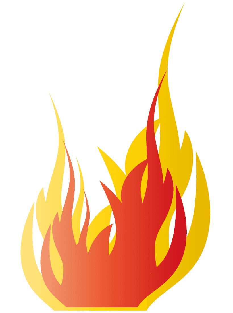 炎イラスト - 燃え盛る灼熱イメージの火の無料素材 - チコデザ