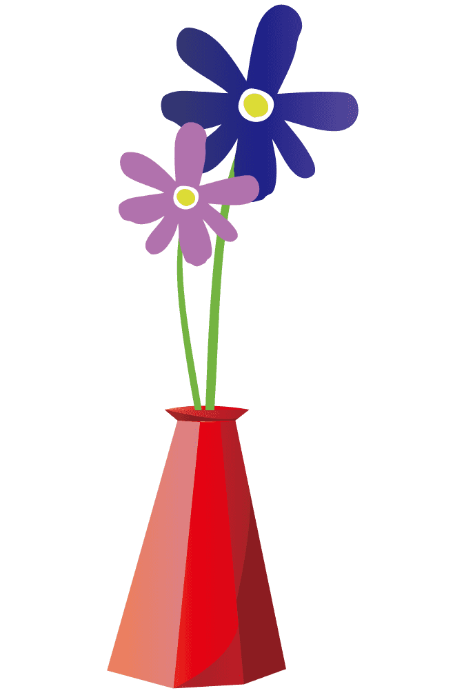 おしゃれな花瓶のイラスト - 無料の可愛いお花素材集 - チコデザ