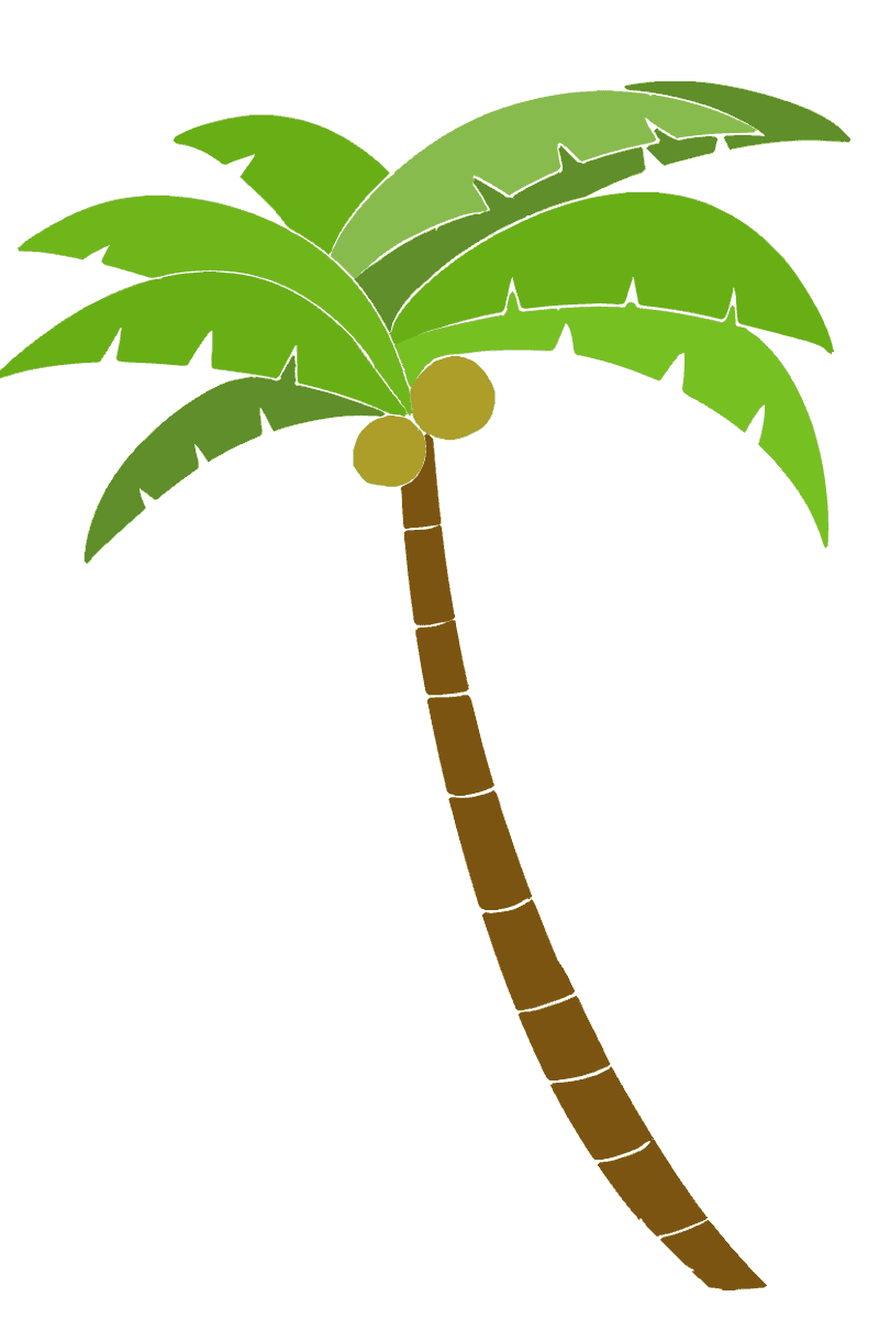 ヤシの木イラスト - 南国の海にぴったりな木の素材 - チコデザ