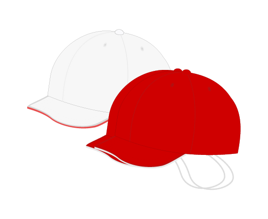 赤白帽子のイラスト