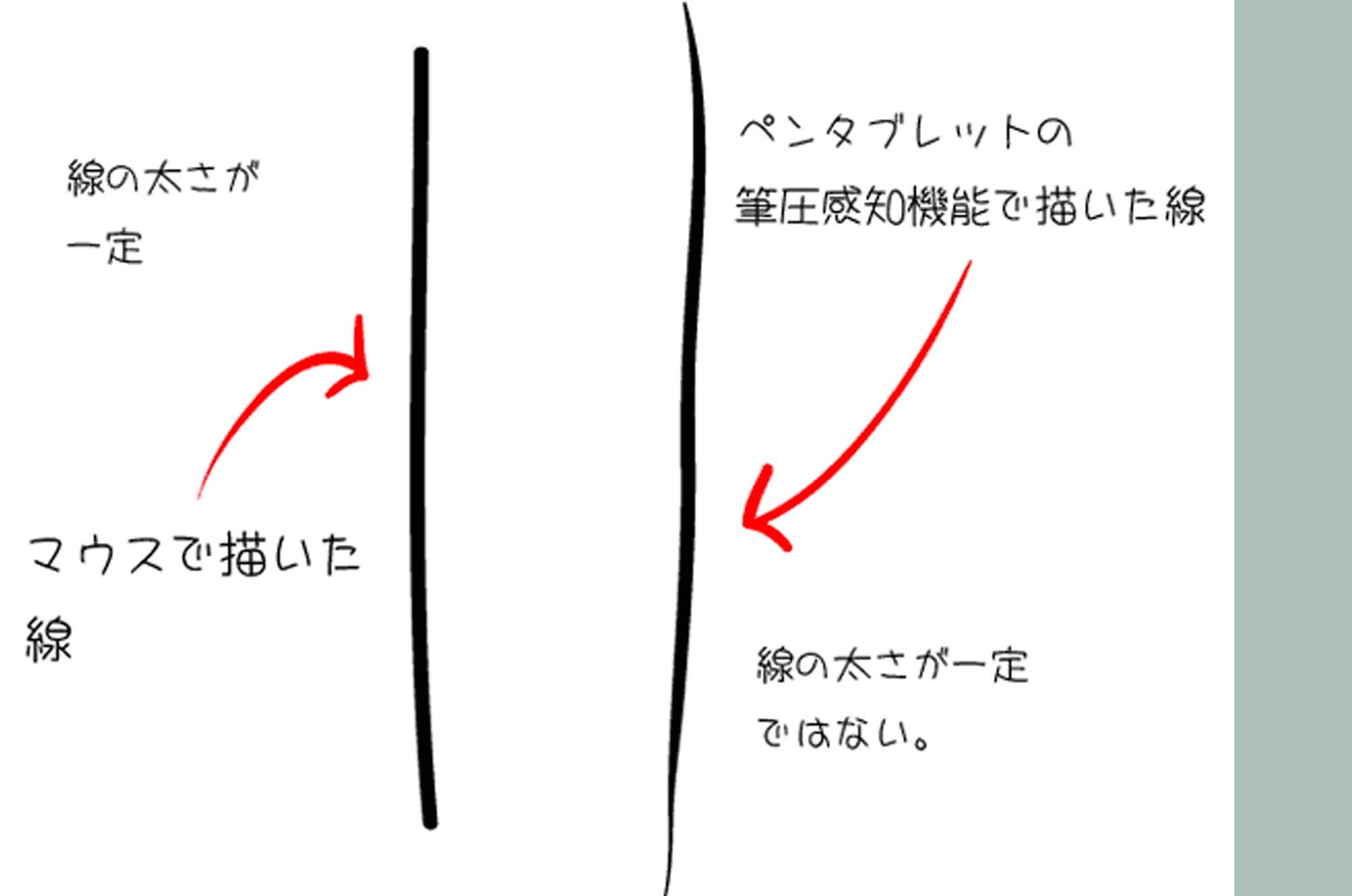 イラレの筆圧感知ブラシを利用したイラスト作成方法