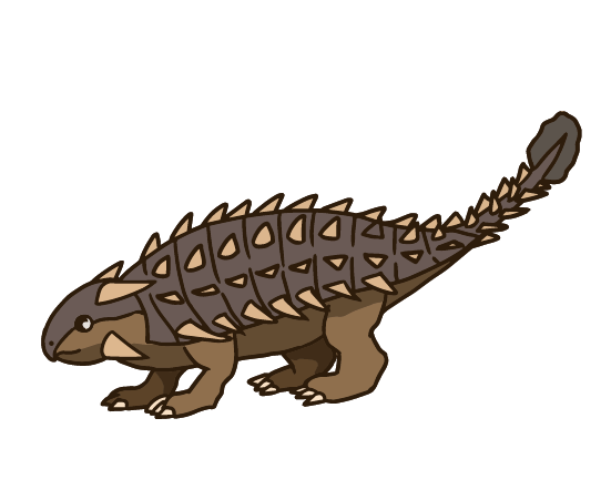 可愛いアンキロサウルスのイラスト