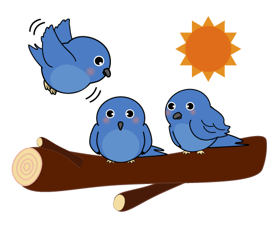 幸せの青い鳥のイラスト