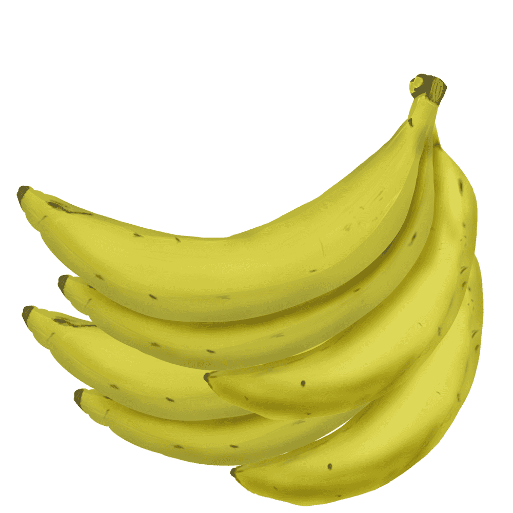いっぱいあるリアルなバナナイラスト