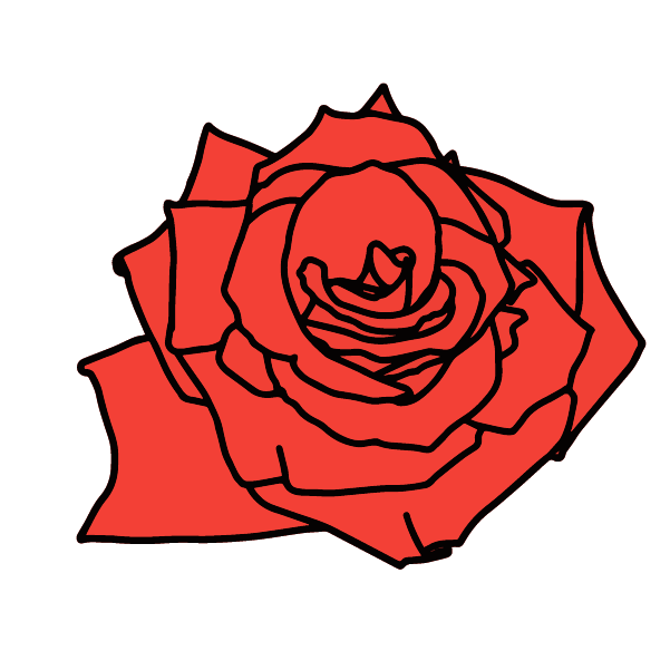 おしゃれな薔薇のイラスト