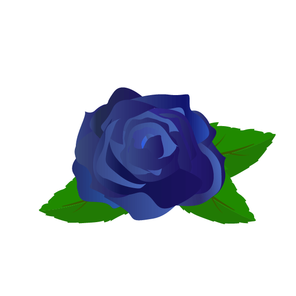 青い薔薇のイラスト2