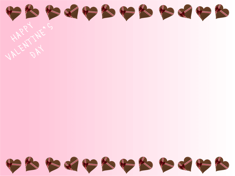 チョコの線のバレンタイン背景イラスト