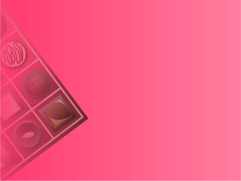 チョコとバレンタインの背景イラスト2