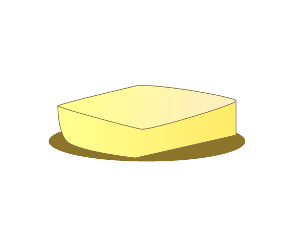 シンプルなバターのイラスト