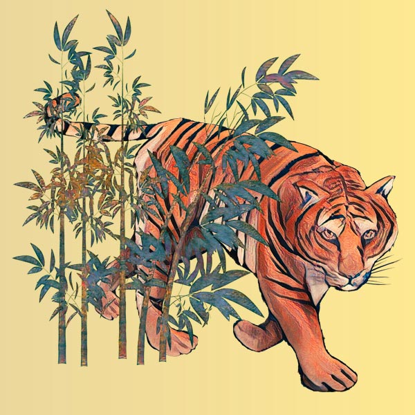 手描きの虎のイラスト