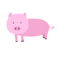 手書きの豚のイラスト