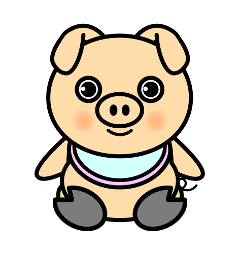 赤ちゃんの豚のイラスト