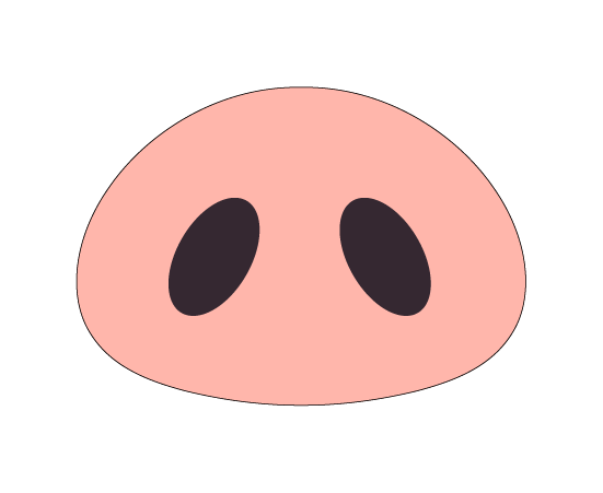 豚の鼻のイラスト
