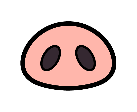 シンプルな豚の鼻のイラスト