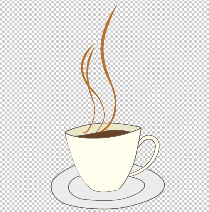 photoshopで開いたコーヒーカップのフリー素材