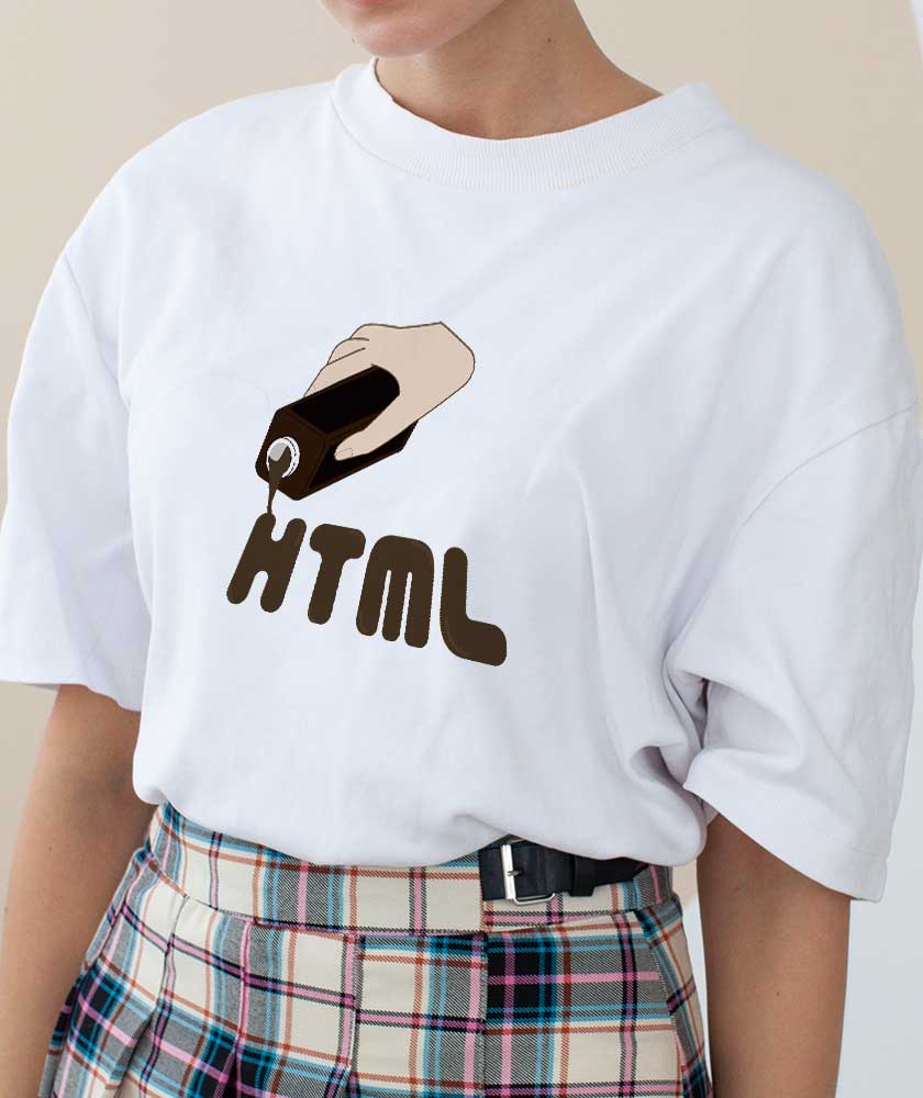 HTMLソースTシャツ