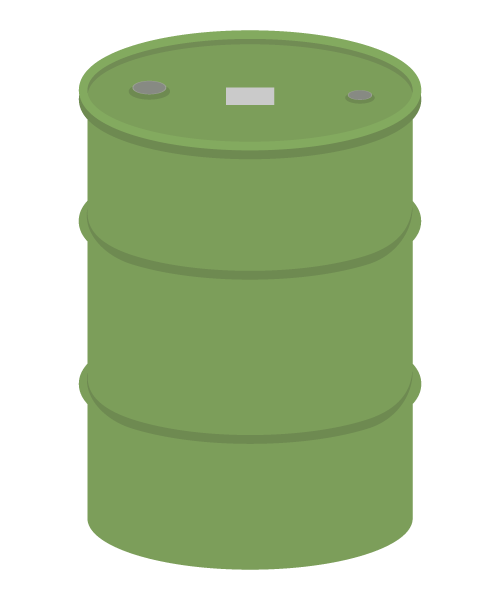 シンプルなドラム缶のイラスト