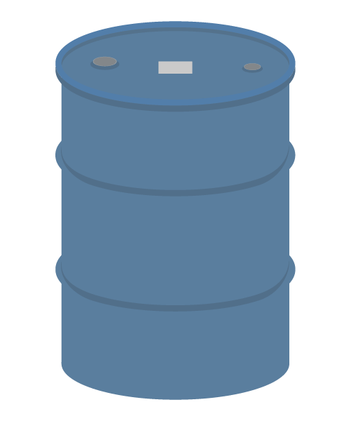 ドラム缶(青)のイラスト