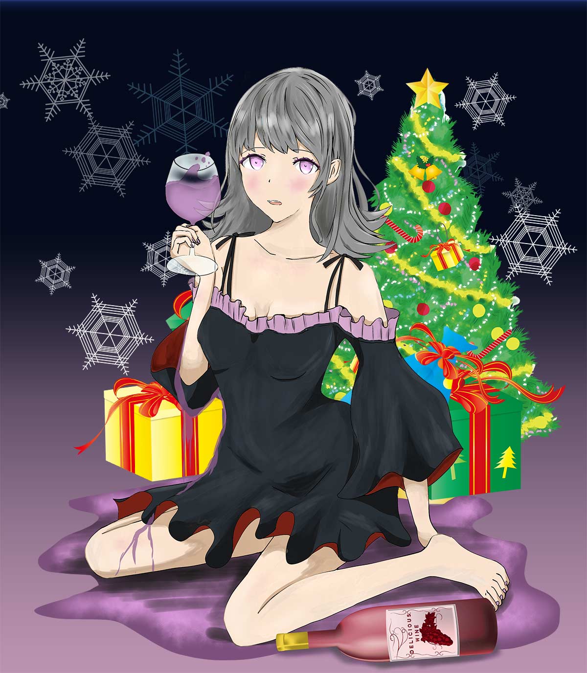 ちょっとはやいクリスマスと魔女 - かなり飲みすぎちゃった魔女 foolのイラスト