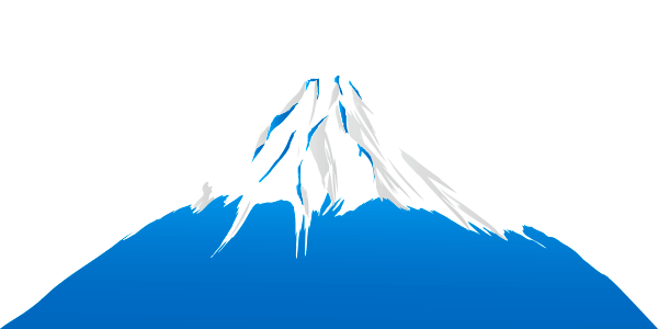 青い富士山のイラスト
