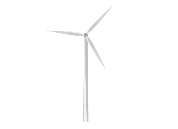 風力発電のプロペラのイラスト