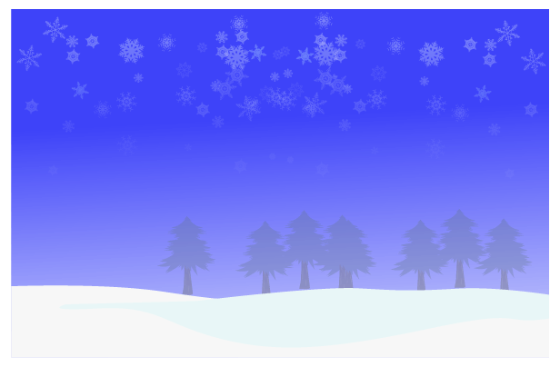 冬背景(雪景色の森)のイラスト