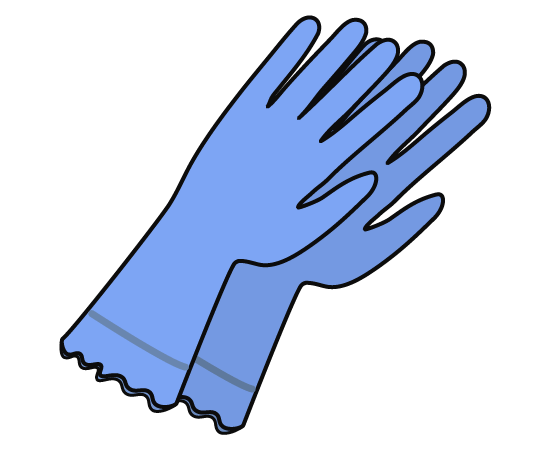 シンプルなゴム手袋のイラスト