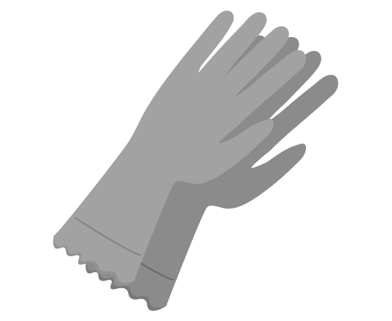 白黒ゴム手袋のイラスト