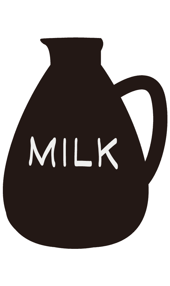 ミルクのシルエットマークのイラスト