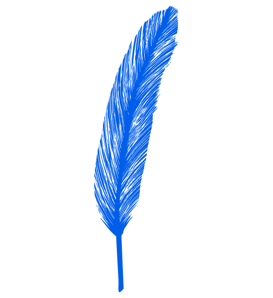 青い羽のイラスト