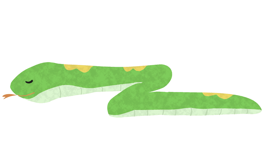 睡眠中の蛇イラスト