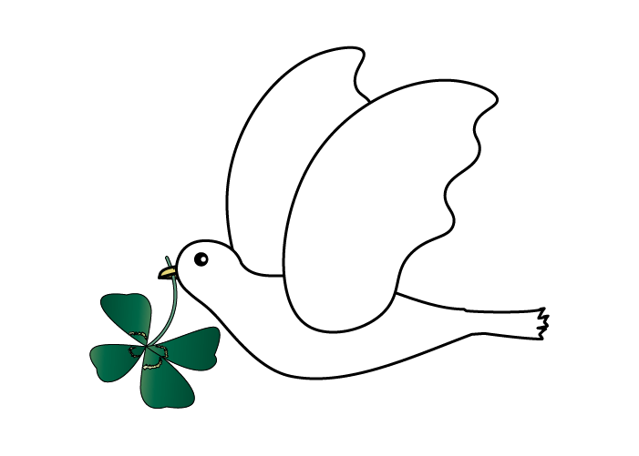 シンプル平和鳩のイラスト