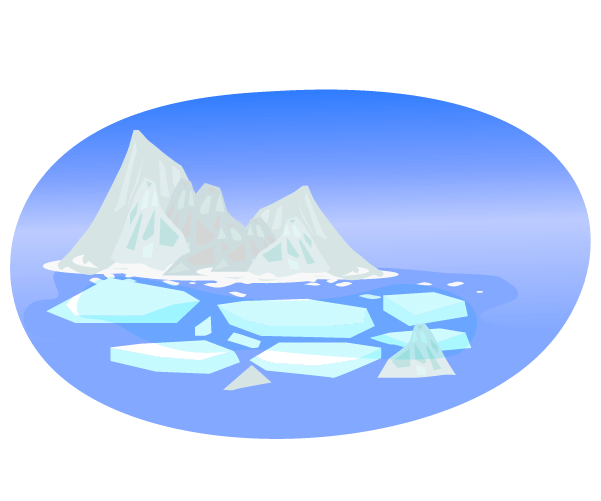 氷山と流氷のイラスト