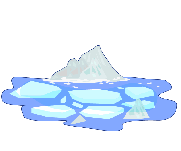 氷山と流氷のイラスト2
