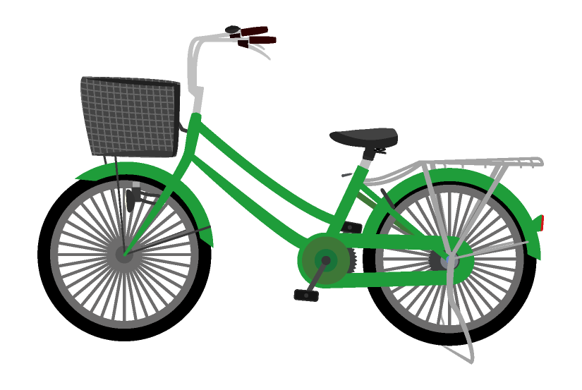 緑の自転車