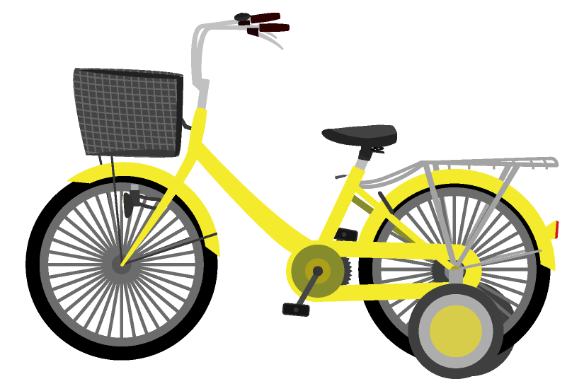 可愛い自転車の無料イラスト 身近な乗り物素材 チコデザ