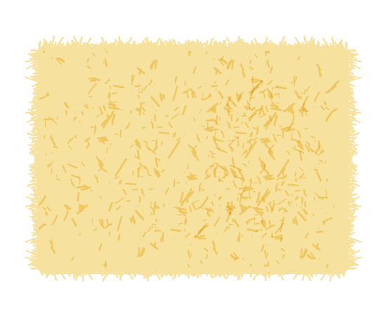 ファーのマット(黄)のイラスト