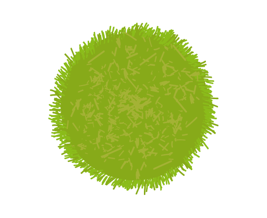 円型ファーマット(黄緑)のイラスト