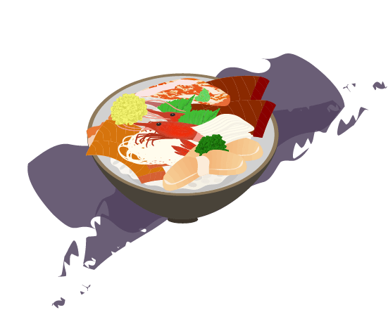 海鮮丼の挿絵