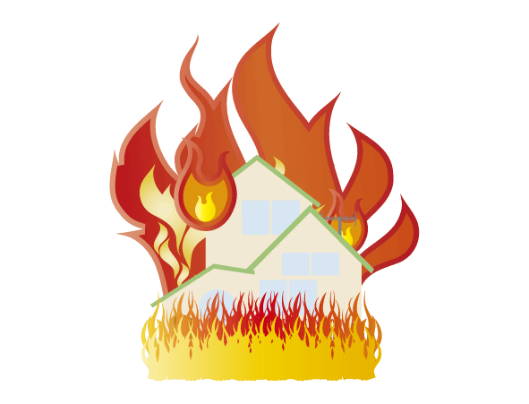 火の用心 火災 火事の注意喚起フリーイラスト素材 チコデザ