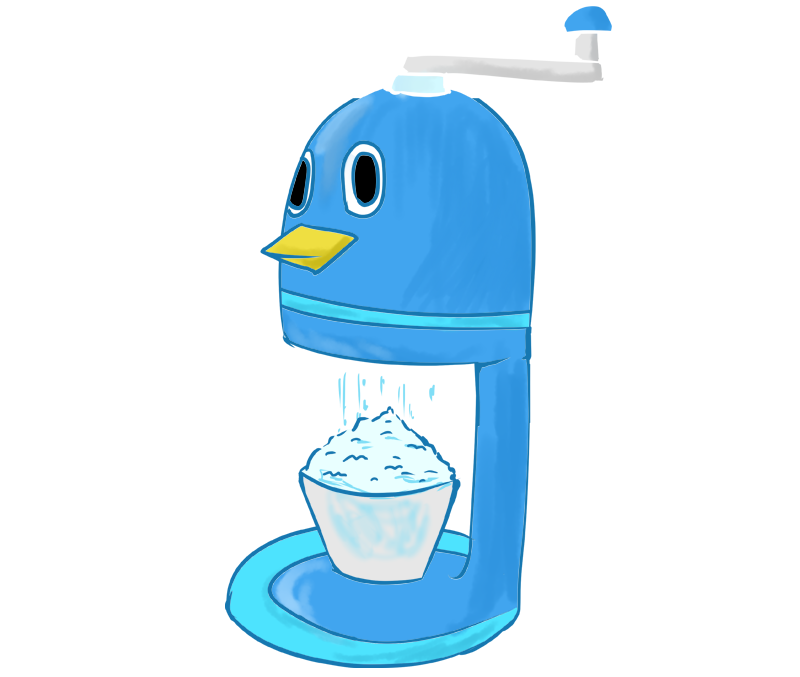 昭和の可愛いペンギンかき氷機械