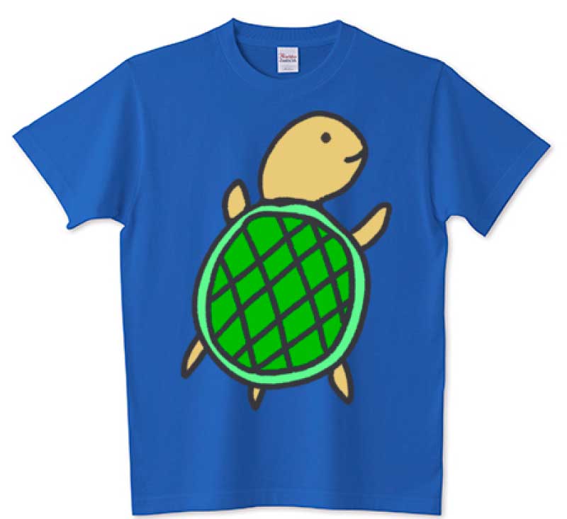 かわいい亀Tシャツ(ブルー)