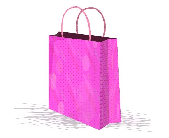 おしゃれな紙袋(ピンク)のイラスト