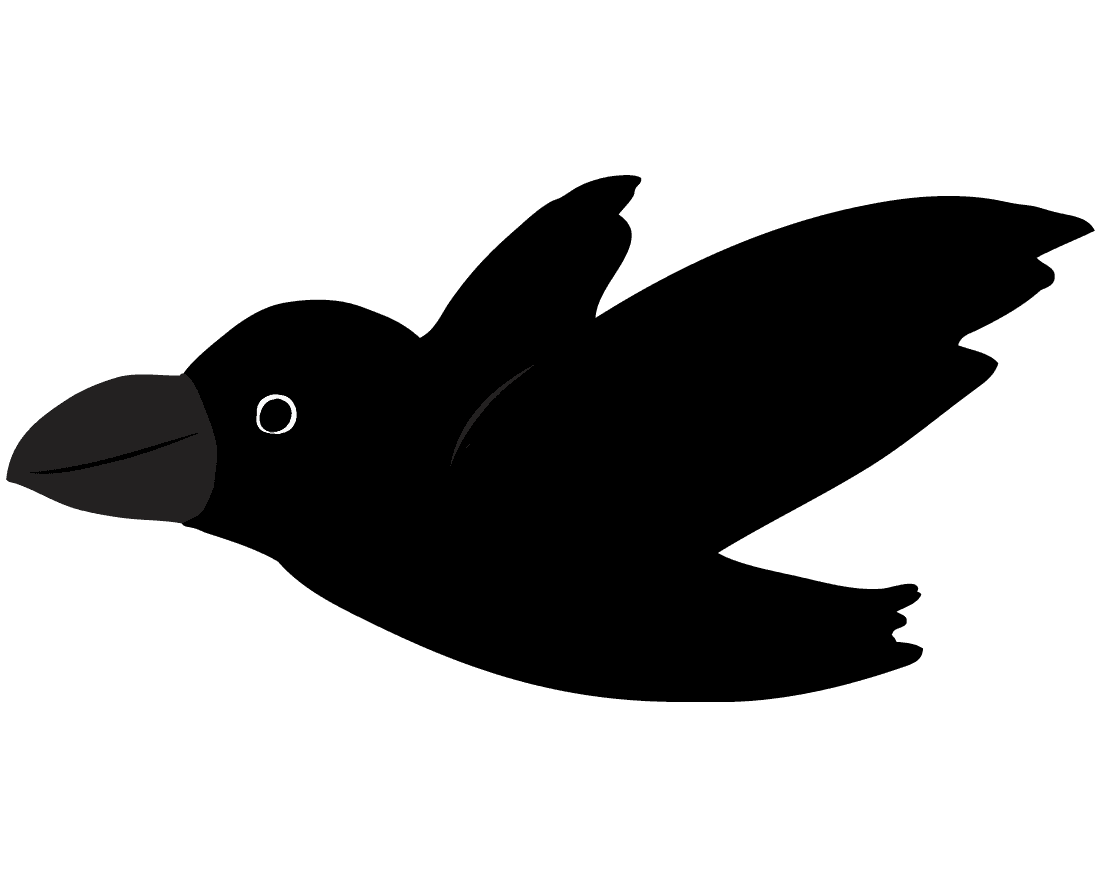 カラスのイラスト 飛ぶ 寝る可愛い鳥のフリー素材 チコデザ