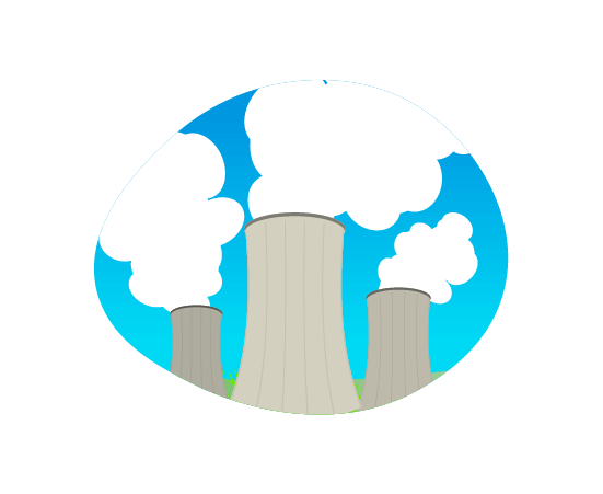 火力発電所の挿絵のイラスト