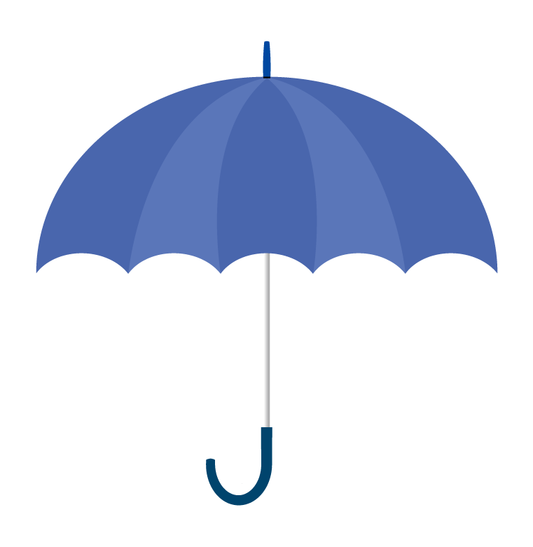 傘の無料イラスト 雨マークと雨具の日用生活品素材 チコデザ