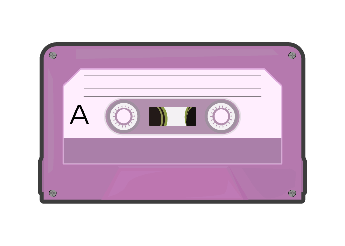 かわいいカセットテープのイラスト