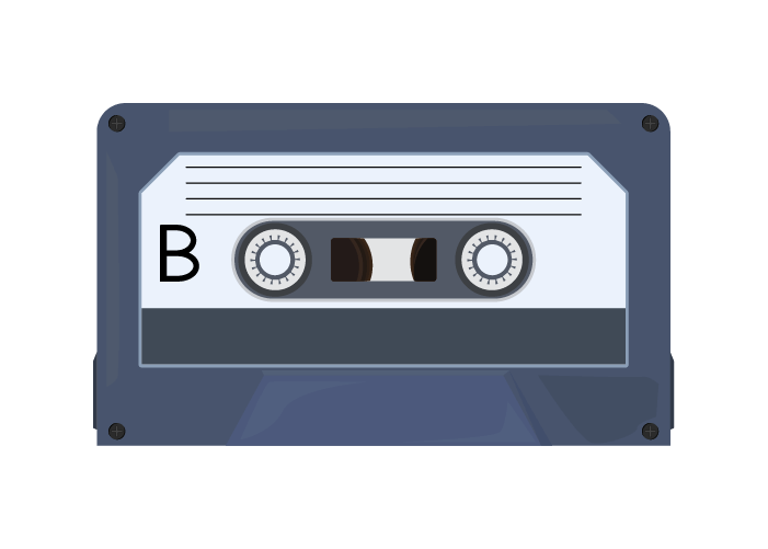 カセットテープのB面イラスト