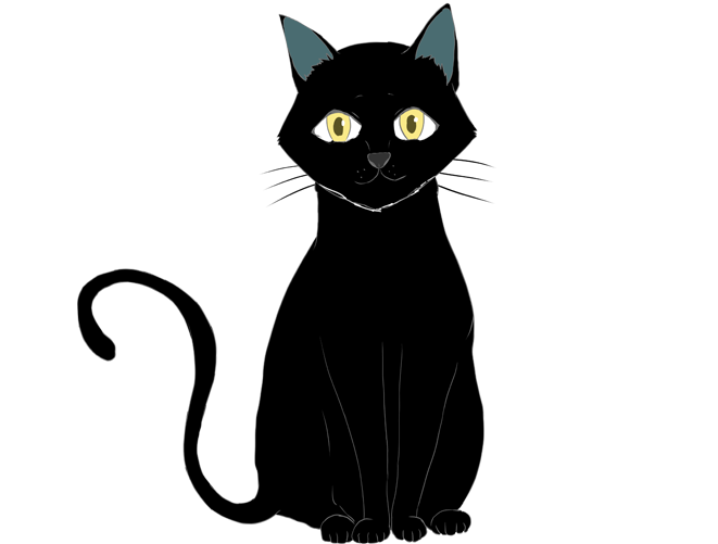 黒猫のイラスト