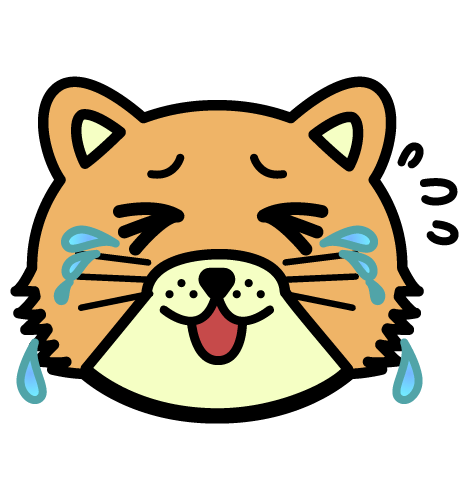 泣く可愛い猫のイラスト